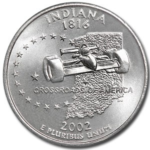 2002-D Indiana State Quarter BU
