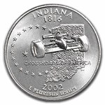 2002-D Indiana Statehood Quarter 40-Coin Mint Wrapped Roll BU