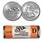 2002-D Indiana Statehood Quarter 40-Coin Mint Wrapped Roll BU