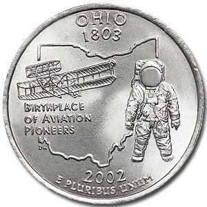 2002-D Ohio State Quarter BU