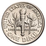 2002-D Roosevelt Dime 50-Coin Roll BU