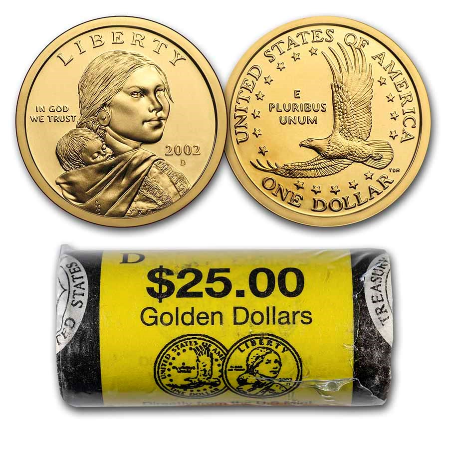 2002-D Sacagawea Dollar (25-Coin Roll) BU