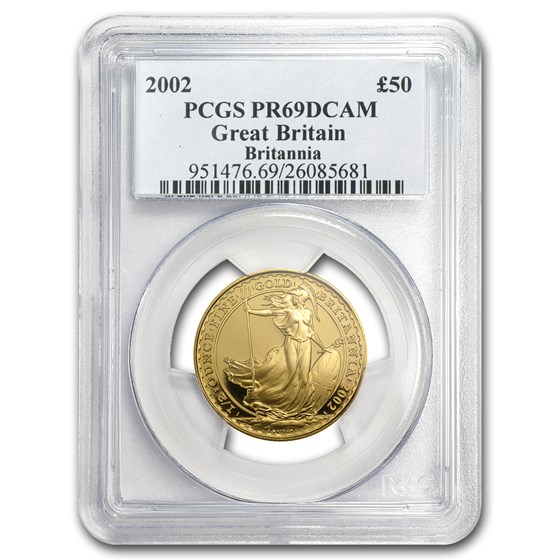 2002 Great Britain 1/2 oz Proof Gold Britannia PR-69 PCGS 2002 Great Britain 1/2 oz Proof Gold Britannia PR-69 PCGS