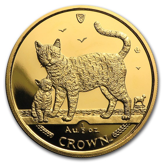 2002 Isle of Man 1/2 oz Gold Bengal Cat BU 2002 Isle of Man 1/2 oz Gold Bengal Cat BU