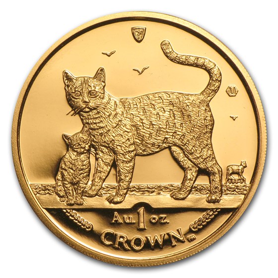 2002 Isle of Man 1 oz Gold Bengal Cat BU 2002 Isle of Man 1 oz Gold Bengal Cat BU
