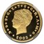 2002 Liberia Gold 40 Dollars Stella PF-70 NGC (Coiled Hair)