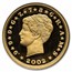 2002 Liberia Proof Gold 40 Dollars Stella PF-69 NGC (Coiled Hair)