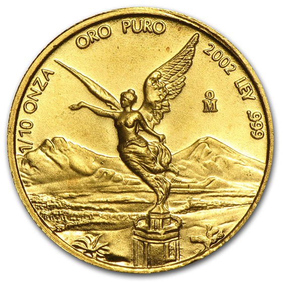 2002 Mexico 1/10 oz Gold Libertad BU 2002 Mexico 1/10 oz Gold Libertad BU