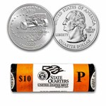 2002-P Indiana Statehood Quarter 40-Coin Roll BU (Mint Wrapped)