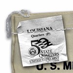 2002-P Louisiana State Quarter $25 Sealed Mint Bag BU