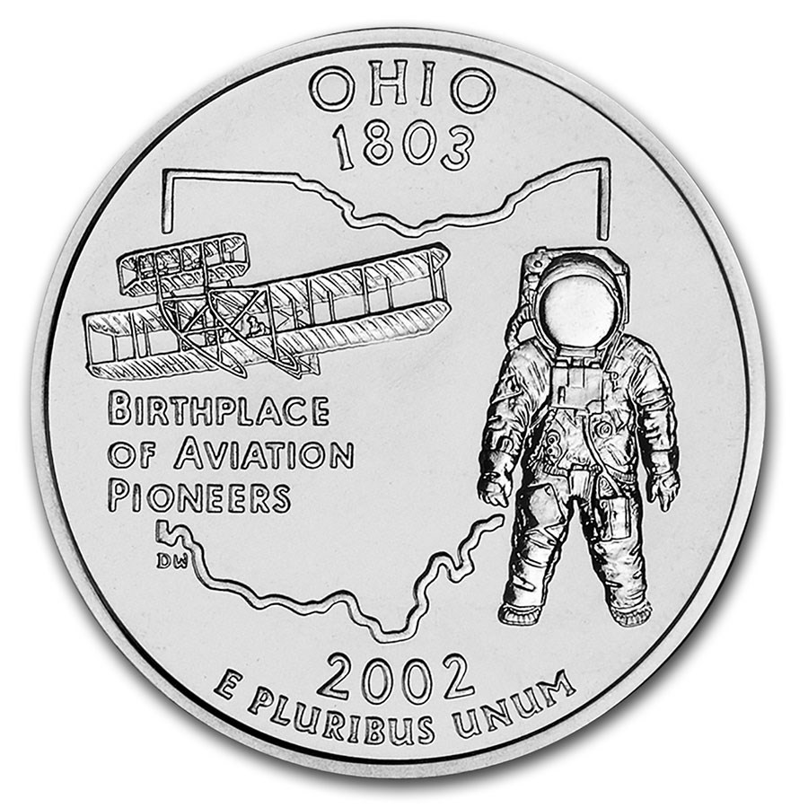 2002-P Ohio Statehood Quarter 40-Coin Roll (Mint Wrapped)