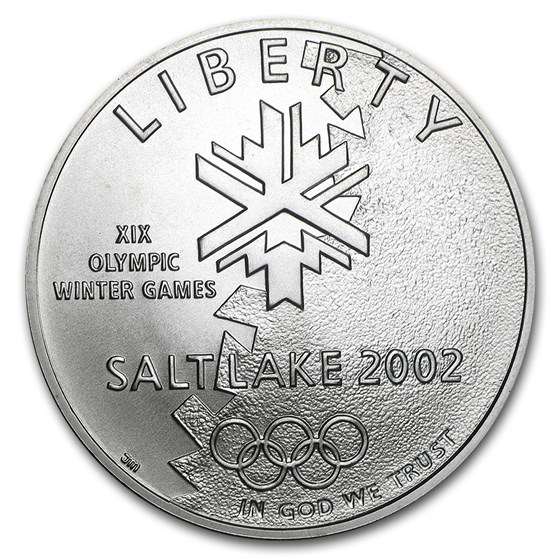 2002-P Olympic Winter Games $1 Silver Commem BU (w/Box & COA) 2002-P Olympic Winter Games $1 Silver Commem BU (w/Box & COA)