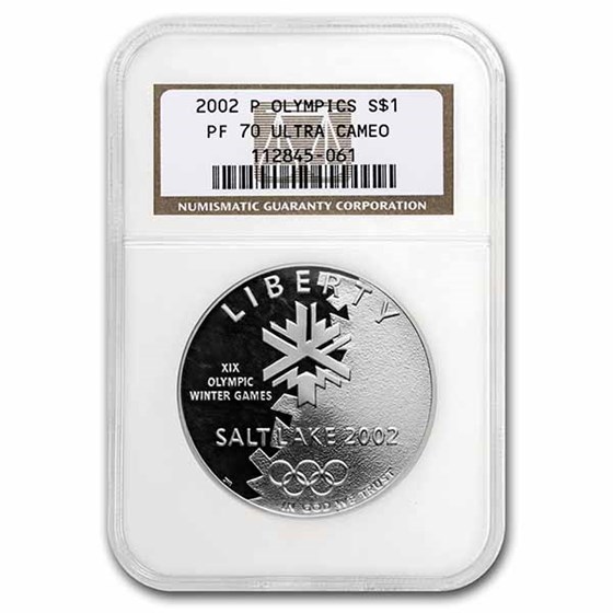 2002-P Olympic Winter Games $1 Silver Commem PF-70 NGC 2002-P Olympic Winter Games $1 Silver Commem PF-70 NGC