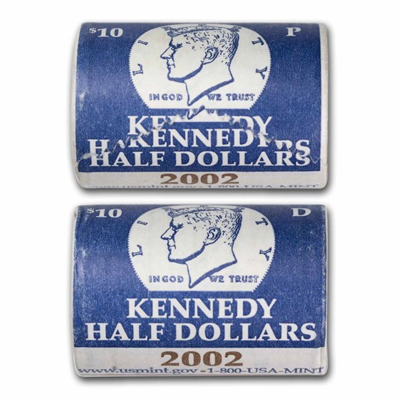 2002-P&D Kennedy Half Dollar 20-Coin 2 Rolls Set (Mint Wrapped) 2002-P&D Kennedy Half Dollar 20-Coin 2 Rolls Set (Mint Wrapped)