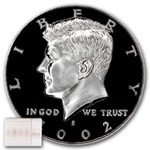 2002-S Kennedy Half Dollar 20-Coin Roll Proof