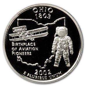 2002-S Ohio State Quarter Gem Proof 2002-S Ohio State Quarter Gem Proof