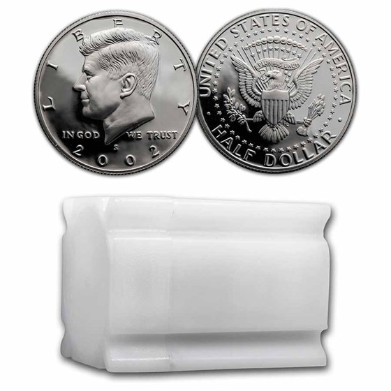 2002-S Silver Kennedy Half Dollar 20-Coin Roll Proof 2002-S Silver Kennedy Half Dollar 20-Coin Roll Proof