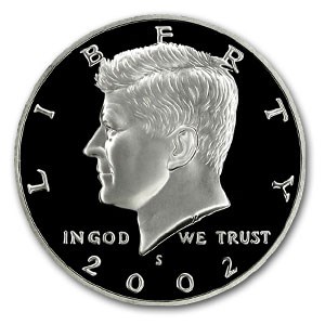 2002-S Silver Kennedy Half Dollar Gem Proof 2002-S Silver Kennedy Half Dollar Gem Proof