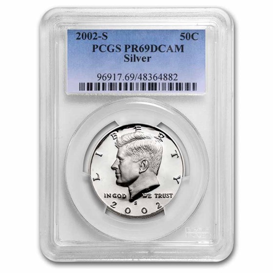 2002-S Silver Kennedy Half Dollar PR-69 PCGS 2002-S Silver Kennedy Half Dollar PR-69 PCGS