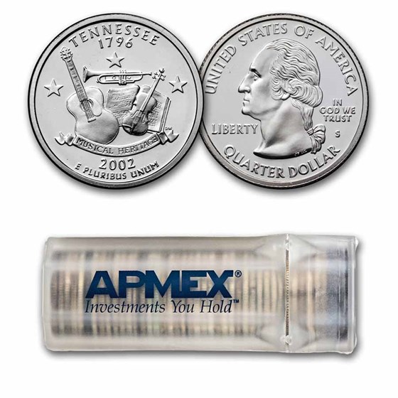 2002-S Tennessee State Quarter Proof 40-Coin Roll (Silver)