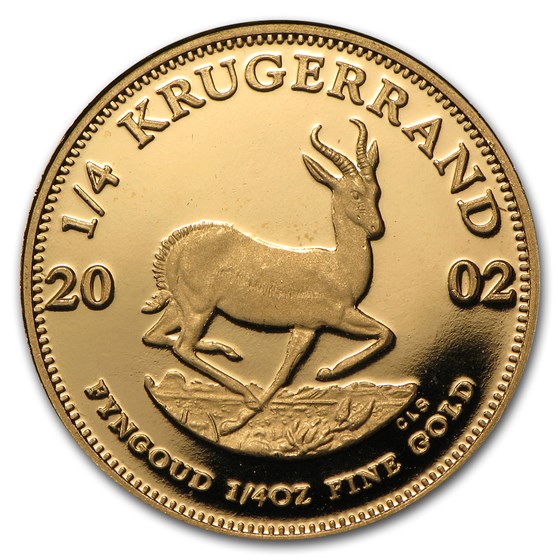 2002 South Africa 1/4 oz Proof Gold Krugerrand 2002 South Africa 1/4 oz Proof Gold Krugerrand
