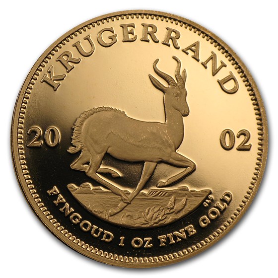 2002 South Africa 1 oz Proof Gold Krugerrand (Coin Only) 2002 South Africa 1 oz Proof Gold Krugerrand (Coin Only)