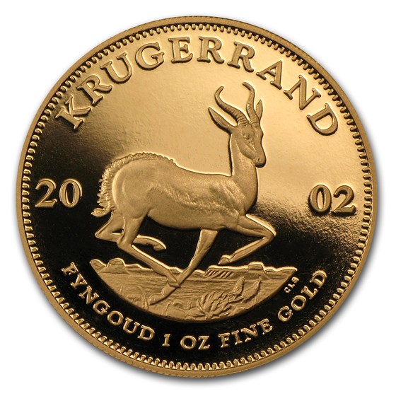 2002 South Africa 1 oz Proof Gold Krugerrand 2002 South Africa 1 oz Proof Gold Krugerrand