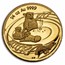 2002 South Africa 4-Coin Gold Natura Cheetah Proof Set (Dmg. Cap)