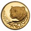 2002 South Africa 4-Coin Gold Natura Cheetah Proof Set (Dmg. Cap)