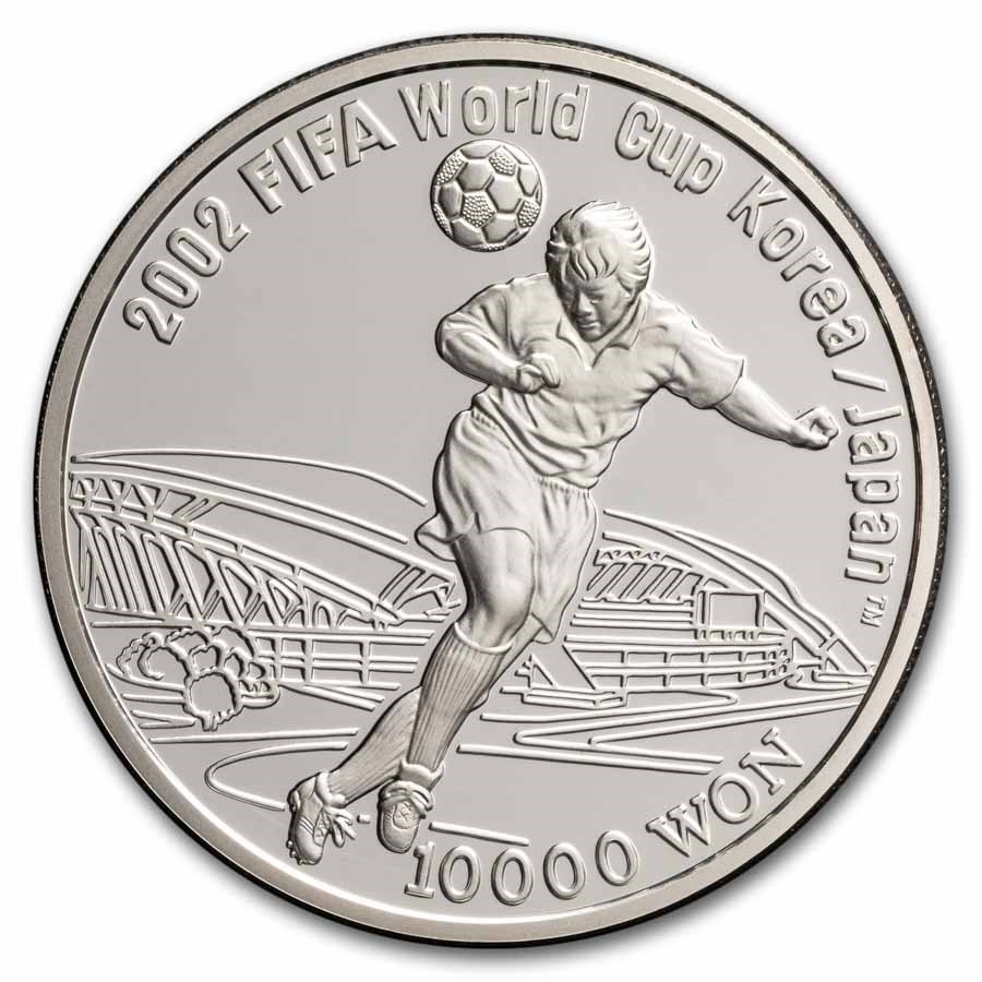 2002 South Korea FIFA World Cup Silver 4-Coin Proof Set (COA)