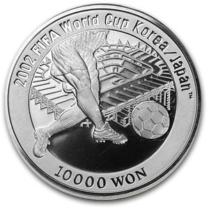 Buy 2002 South Korea Silver 10000 Won FIFA World Cup Proof | APMEX