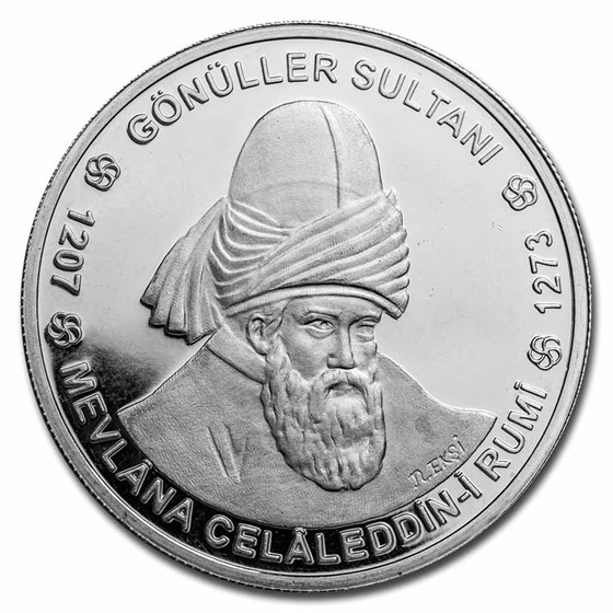 2002 Turkey Silver 10 Million Lira Proof 2002 Turkey Silver 10 Million Lira Proof