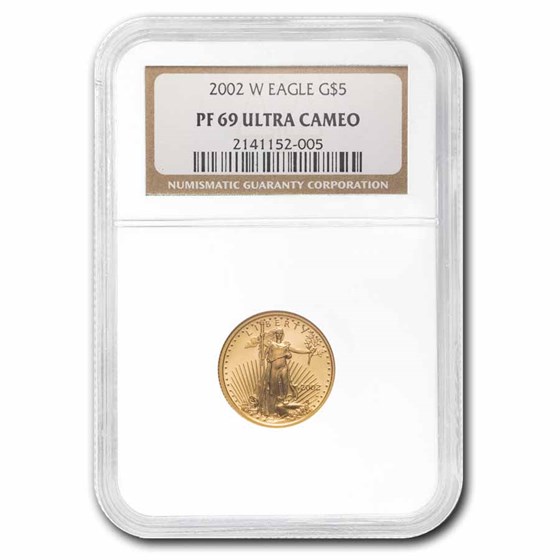 2002-W 1/10 oz Proof American Gold Eagle PF-69 NGC 2002-W 1/10 oz Proof American Gold Eagle PF-69 NGC
