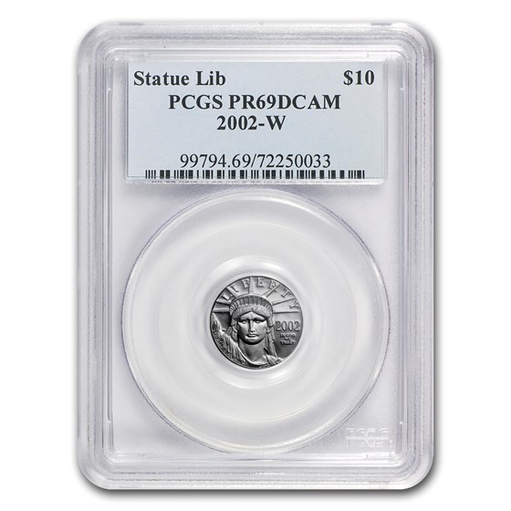 2002-W 1/10 oz Proof American Platinum Eagle PR-69 PCGS