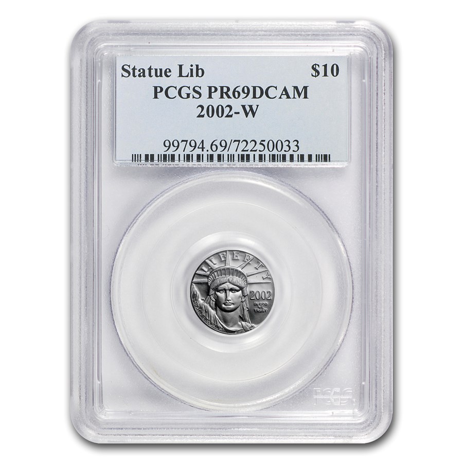 2002-W 1/10 oz Proof American Platinum Eagle PR-69 PCGS