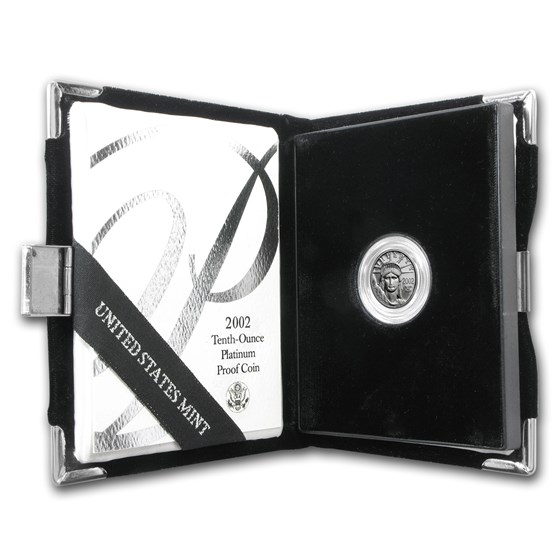 2002-W 1/10 oz Proof American Platinum Eagle (w/Box & COA) 2002-W 1/10 oz Proof American Platinum Eagle (w/Box & COA)