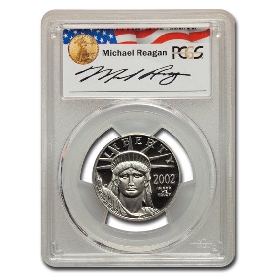 2002-W 1/2 oz American Platinum Eagle PR-70 PCGS (M. Reagan)