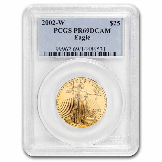 2002-W 1/2 oz Proof American Gold Eagle PR-69 PCGS 2002-W 1/2 oz Proof American Gold Eagle PR-69 PCGS