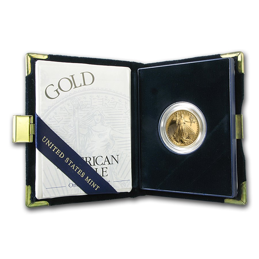 2002-W 1/2 oz Proof American Gold Eagle (w/Box & COA)