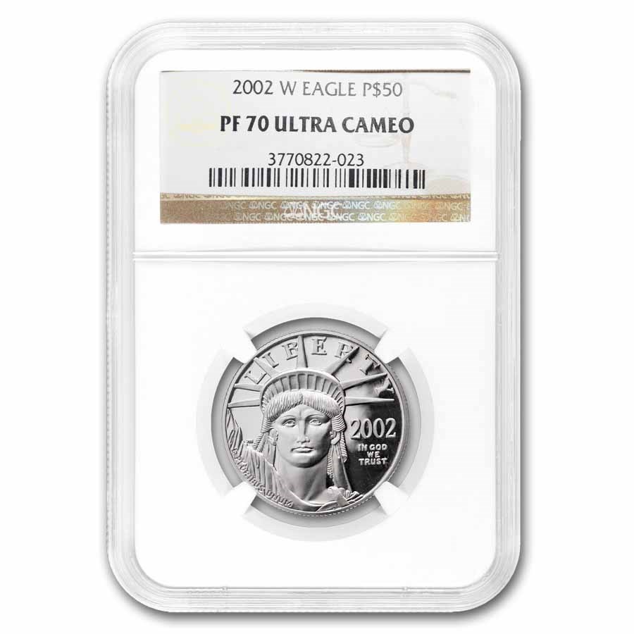 2002-W 1/2 oz Proof American Platinum Eagle PF-70 UCAM NGC
