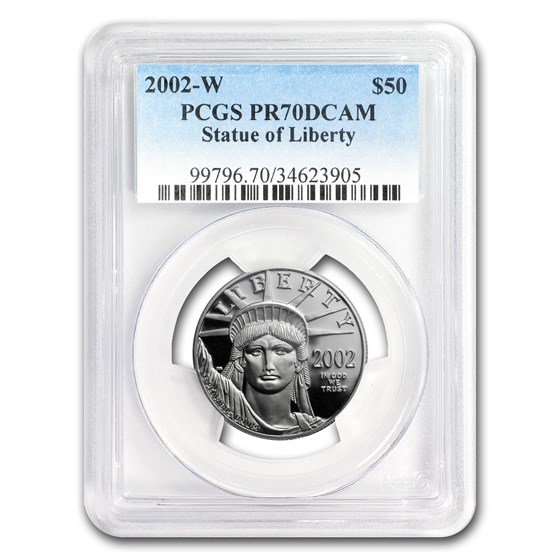 2002-W 1/2 oz Proof American Platinum Eagle PR-70 PCGS 2002-W 1/2 oz Proof American Platinum Eagle PR-70 PCGS