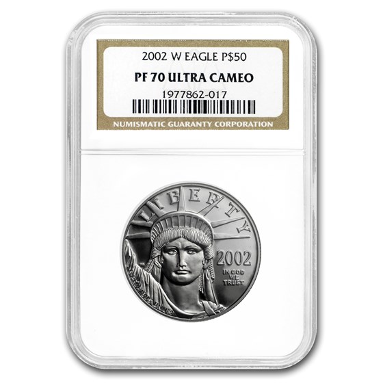 2002-W 1/2 oz Proof Platinum American Eagle PF-70 NGC 2002-W 1/2 oz Proof Platinum American Eagle PF-70 NGC