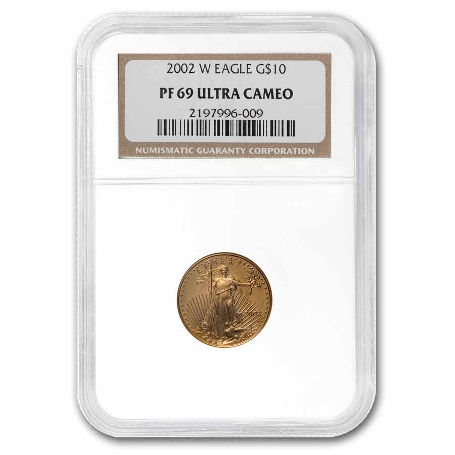 2002-W 1/4 oz Proof American Gold Eagle PF-69 NGC