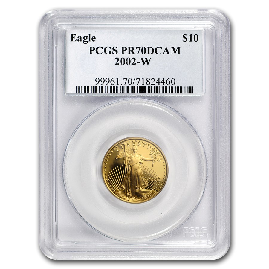 2002-W 1/4 oz Proof American Gold Eagle PR-70 DCAM PCGS
