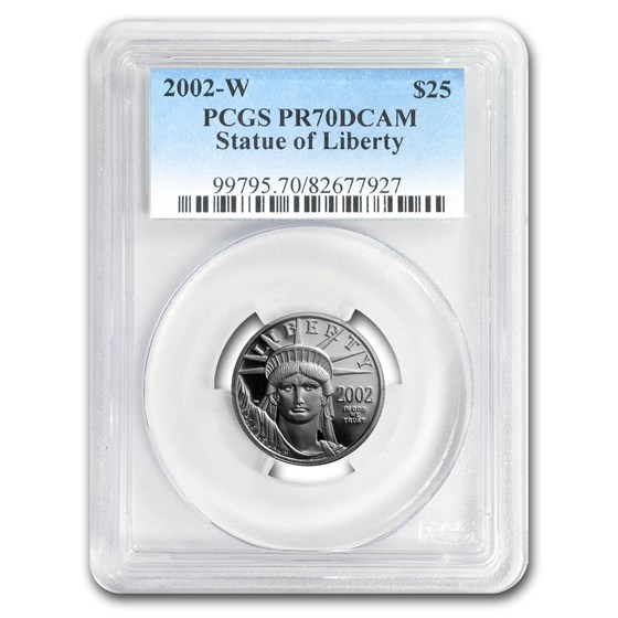2002-W 1/4 oz Proof American Platinum Eagle PR-70 PCGS 2002-W 1/4 oz Proof American Platinum Eagle PR-70 PCGS