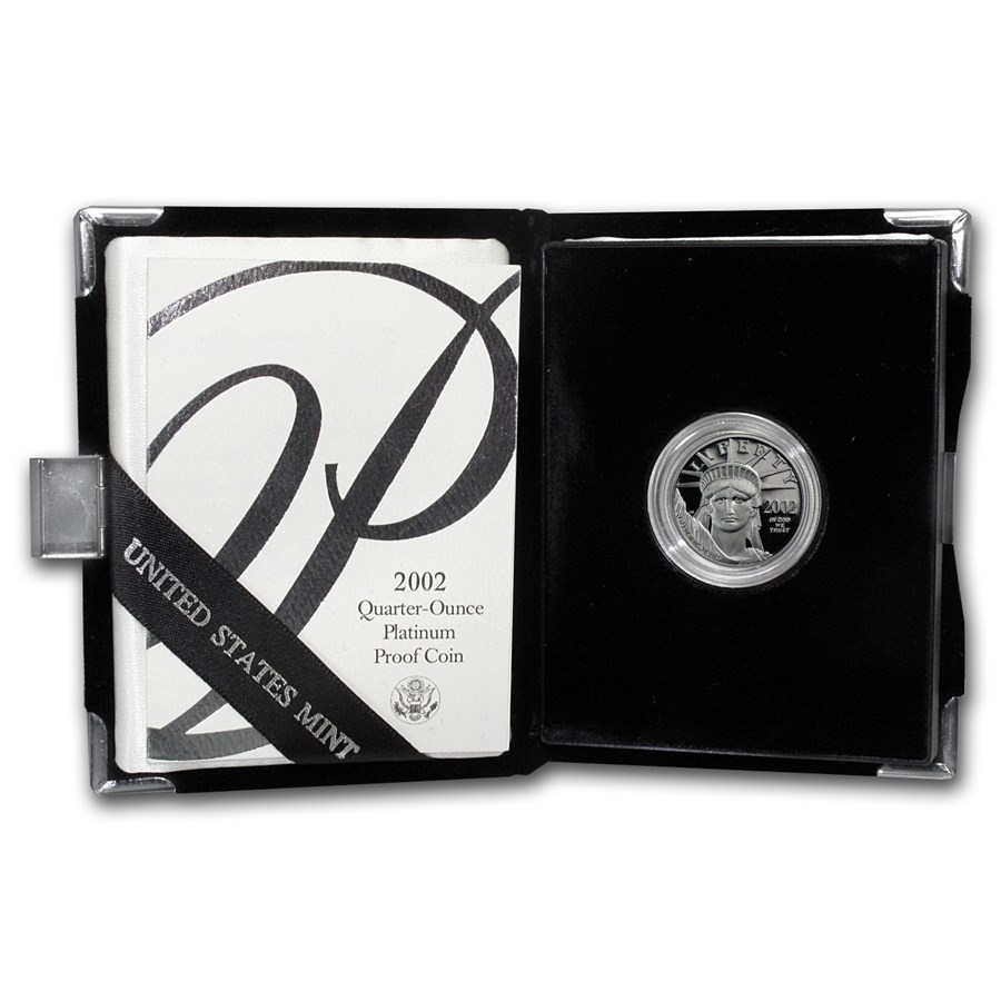 2002-W 1/4 oz Proof American Platinum Eagle (w/Box & COA)