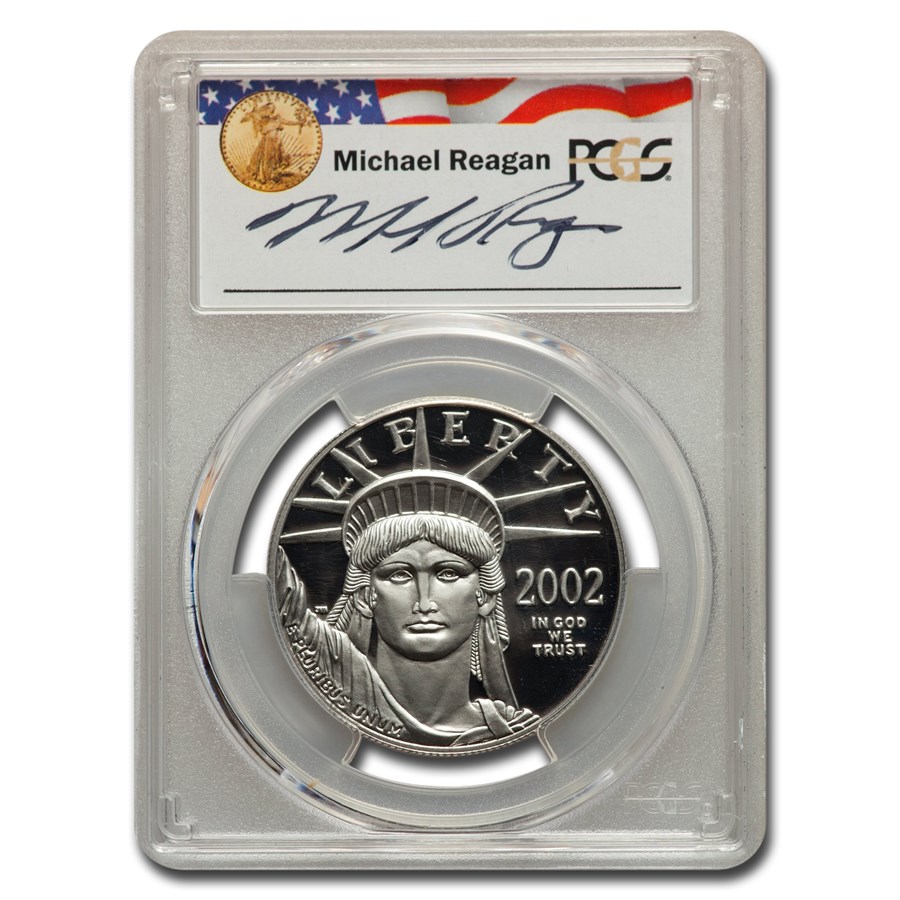 2002-W 1 oz American Platinum Eagle PR-70 PCGS (M. Reagan)