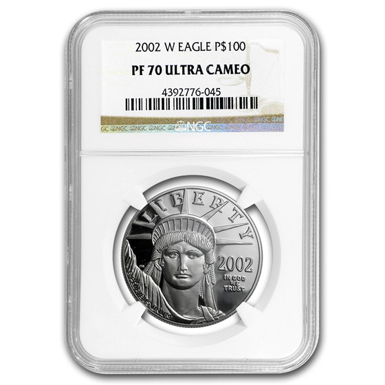 2002-W 1 oz Proof American Platinum Eagle PF-70 UCAM NGC 2002-W 1 oz Proof American Platinum Eagle PF-70 UCAM NGC