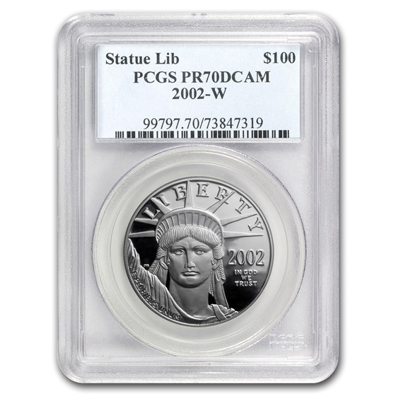 2002-W 1 oz Proof American Platinum Eagle PR-70 PCGS 2002-W 1 oz Proof American Platinum Eagle PR-70 PCGS