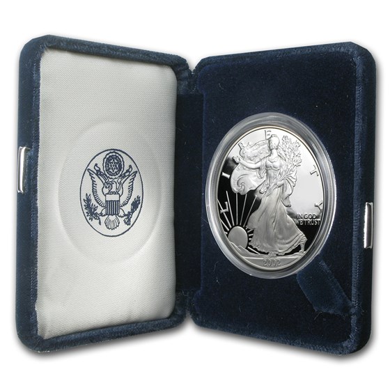 2002-W 1 oz Proof American Silver Eagle (w/Box & COA) 2002-W 1 oz Proof American Silver Eagle (w/Box & COA)
